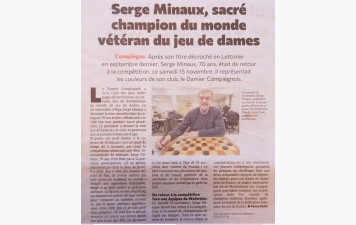 Championnat du Monde vétérans à Riga: Le compiégnois  Serge Minaux remporte le titre