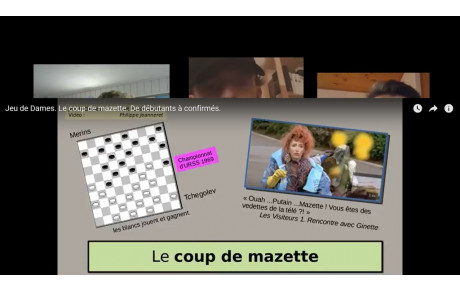 Le jeu de dame sur Youtube 