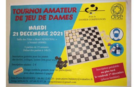 TOURNOI AMATEUR  21 décembre à Nointel